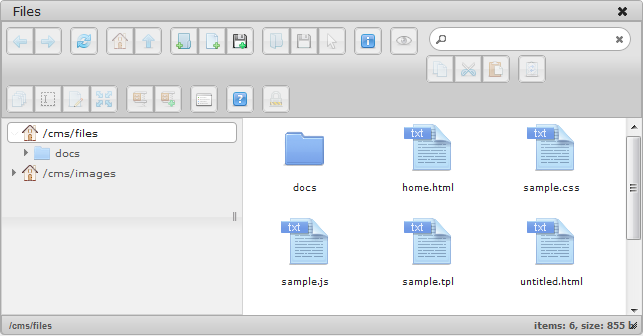 Editor Open File Manager | CMS Tools Files | Documentation (image)