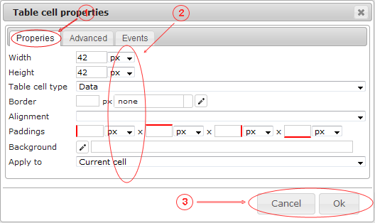 Editor Table | CMS Tools Files | Documentation: Table cell properties (image)