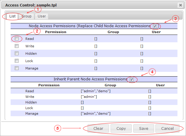 Manager Access Control List | CMS Tools Files | Documentation (image)