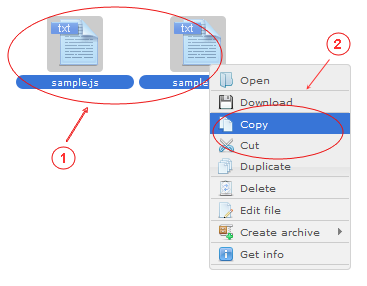 Manager Cut Copy Paste | CMS Tools Files | Documentation: Cut/Copy files/folders with right click context menu (image)