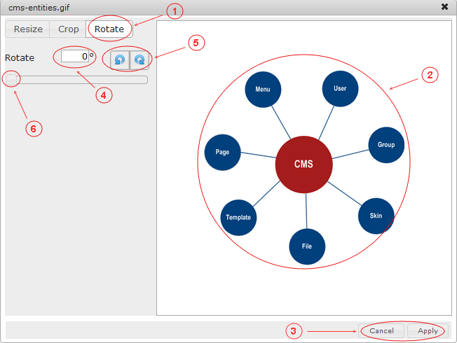 Manager Image Rotate | CMS Tools Files | Documentation: Rotate image (image)