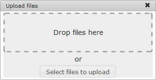 Manager Upload | CMS Tools Files | Documentation: Upload files with active folder area right click context menu upload files box (image)