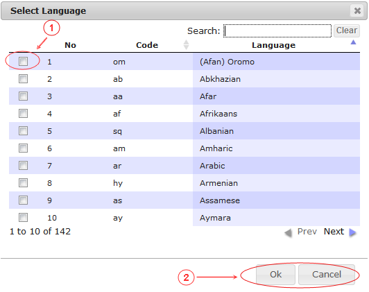 New Edit Menu General Data | CMS Tools Menu | Documentation: select language (image)