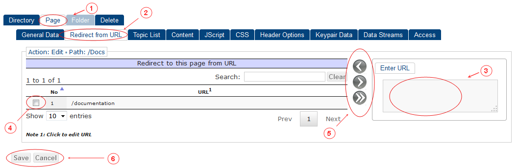 New Edit Page Alias URL | CMS Tools Pages | Documentation (image)