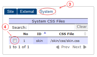 New Edit Page CSS | CMS Tools Pages | Documentation: select from system defined list (image)