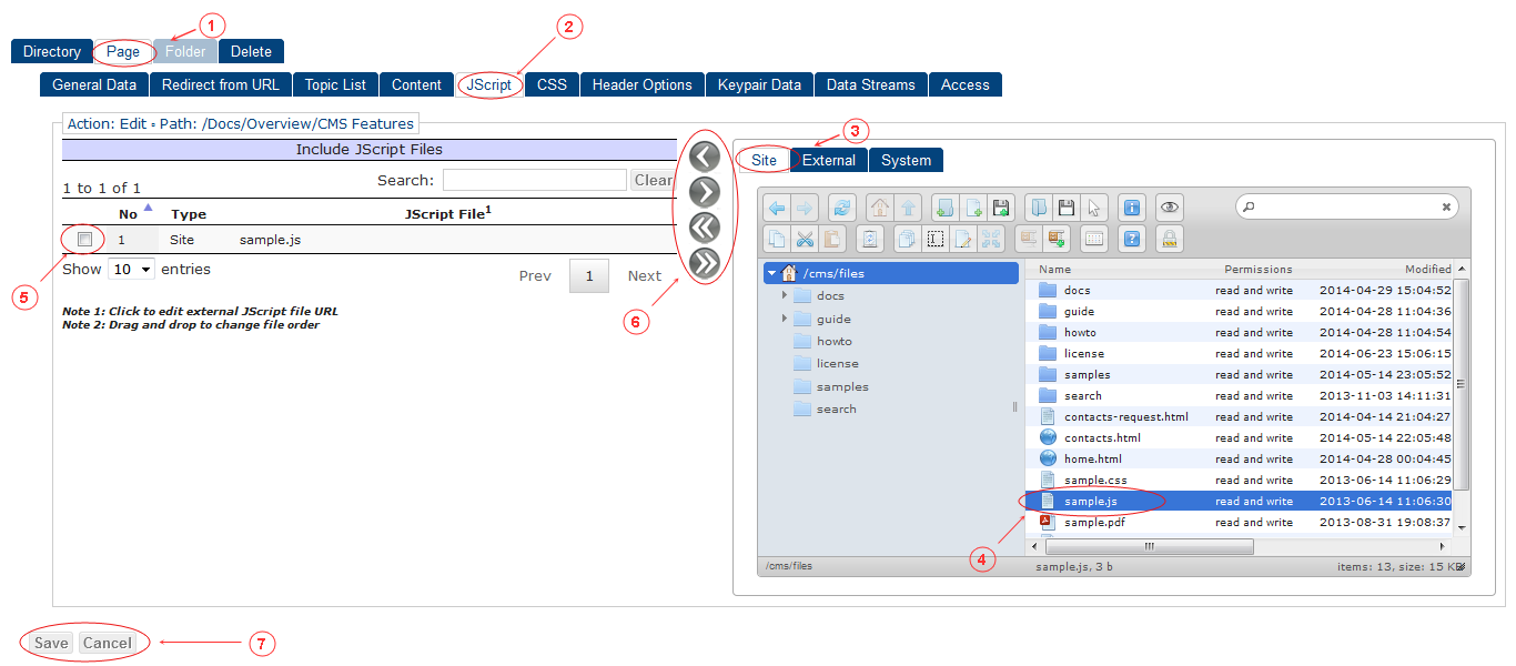 New Edit Page JScript | CMS Tools Pages | Documentation (image)