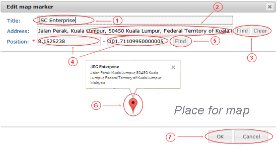 Maps Edit | CMS Plugins | Documentation - Edit Marker (image)