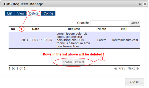 Request Delete | CMS Plugins | Documentation (image)