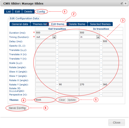 Slider Configuration Edit | CMS Plugins | Documentation (image)