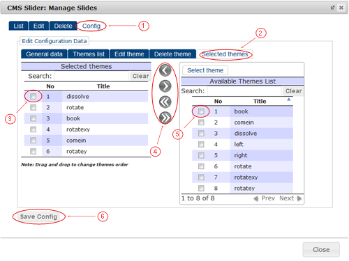 Slider Configuration Select | CMS Plugins | Documentation (image)