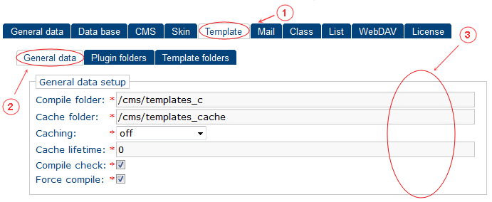 Template General Data | CMS Tools Setup | Documentation (image)