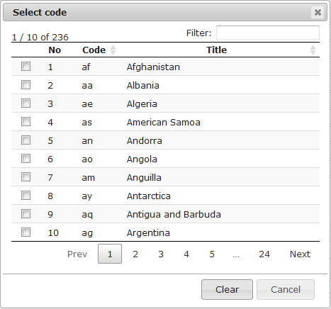 Edit General Data | CMS Tools Users| Documentation: country list (image)